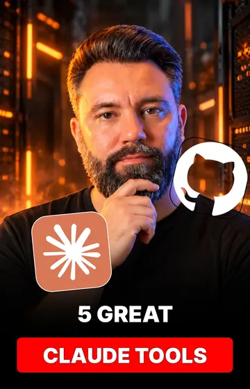 Baptiste O'Donovan with the Claude and GitHub logos, captioned 5 great Claude tools